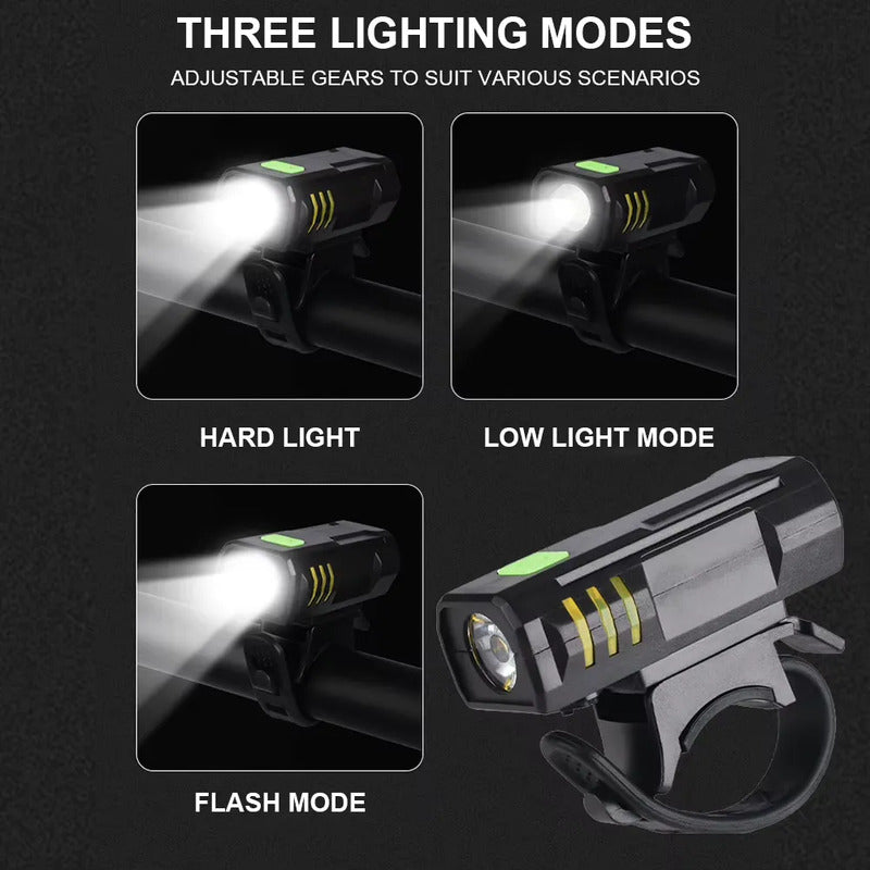 Pack Luz Led Delantera Y Trasera Bicicleta Usb Impermeable