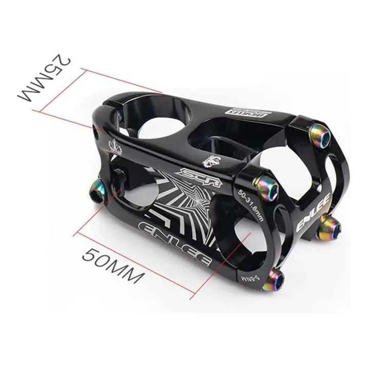 Tee Potencia Enlee Cnc 50mm 31.8mm Mtb Enduro Dh Negro 5 Cm