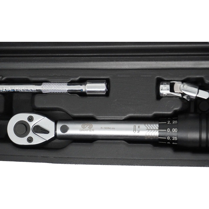 Llave De Torque Profesional 1/4 Pulgada 5 A 30nm - 18 Piezas Mi tienda-Repuesto-de-bicicleta