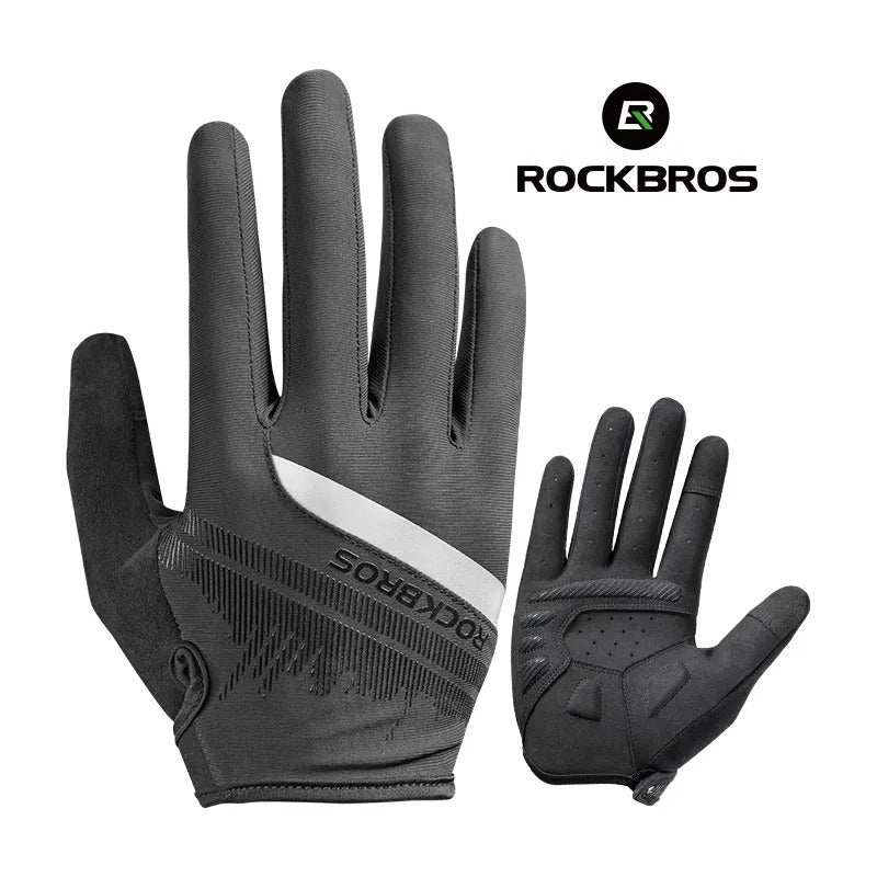Guantes Bicicleta Rockbros Reflectantes Dedo Largo Ruta Mtb Mi tienda-Repuesto-de-bicicleta
