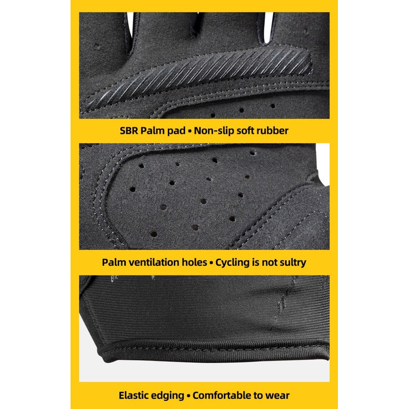 Guantes Bicicleta Rockbros Reflectantes Dedo Largo Ruta Mtb Mi tienda-Repuesto-de-bicicleta