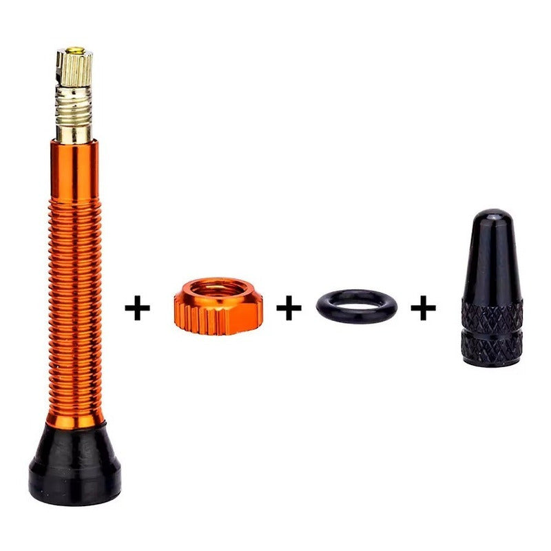 Set 2 Valvulas 40mm Cnc Francesa Presta Tubeless Colores Mi tienda-Repuesto-de-bicicleta