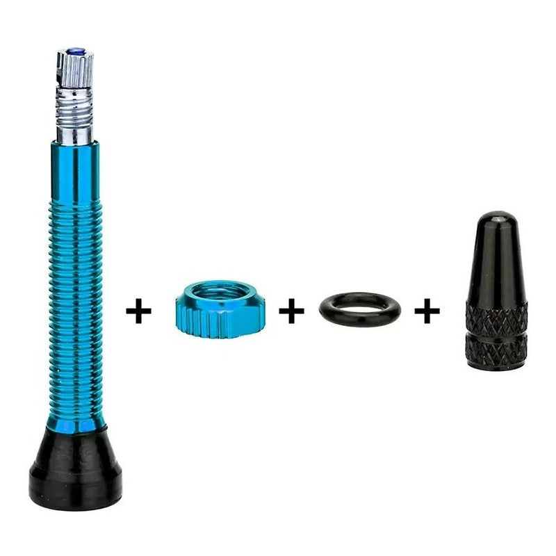 Set 2 Valvulas 40mm Cnc Francesa Presta Tubeless Colores Mi tienda-Repuesto-de-bicicleta