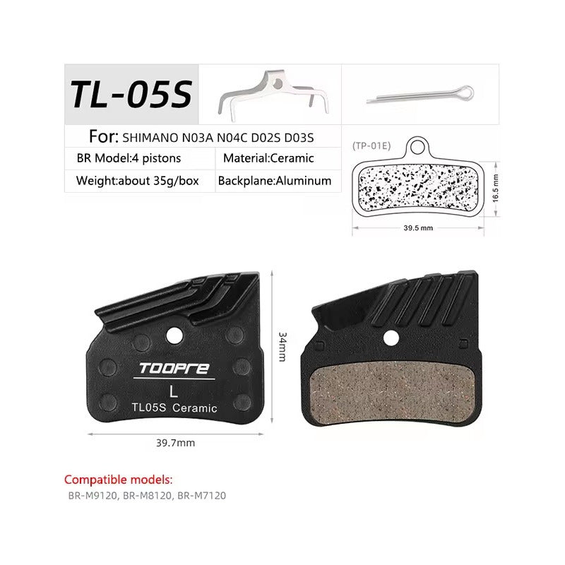 Pastilla Freno Para Shimano 4 Pistones N03a N04c Slx Xt Xtr
