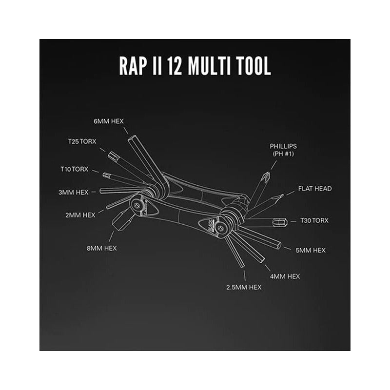 Multi Herramienta Bicicleta Multifuncion Lezyne Rap Ii 12 Mi tienda-Repuesto-de-bicicleta