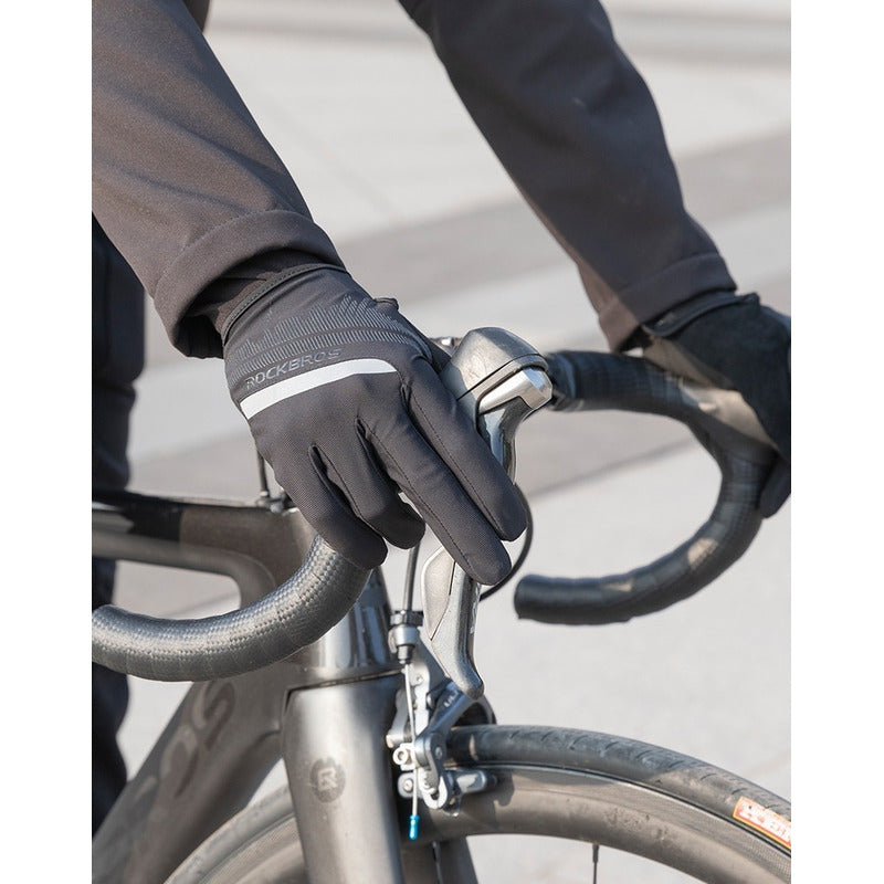 Guantes Bicicleta Rockbros Reflectantes Dedo Largo Ruta Mtb Mi tienda-Repuesto-de-bicicleta