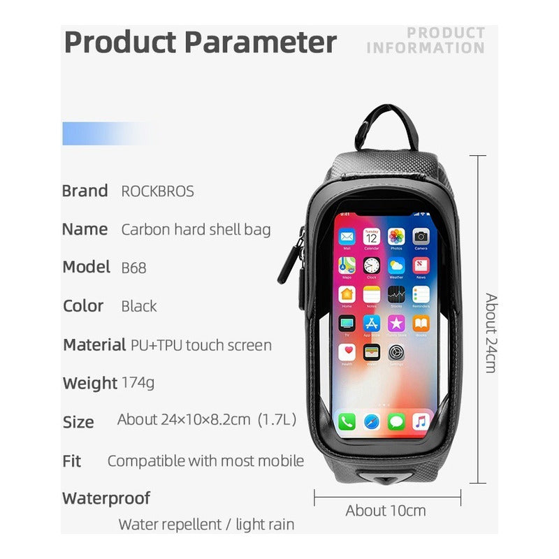 Bolso Bicicleta Porta Celular Impermeable Rockbros