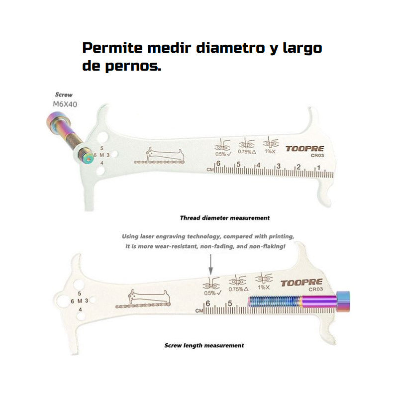 Herramienta Medidor Desgaste De Cadena Bicicleta Profesional Mi tienda-Repuesto-de-bicicleta