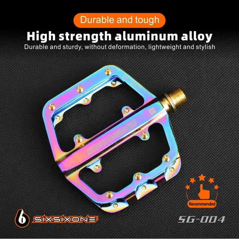 Pedales Bicicleta Sixsixone 661 Con Pines Antideslizantes Multicolor