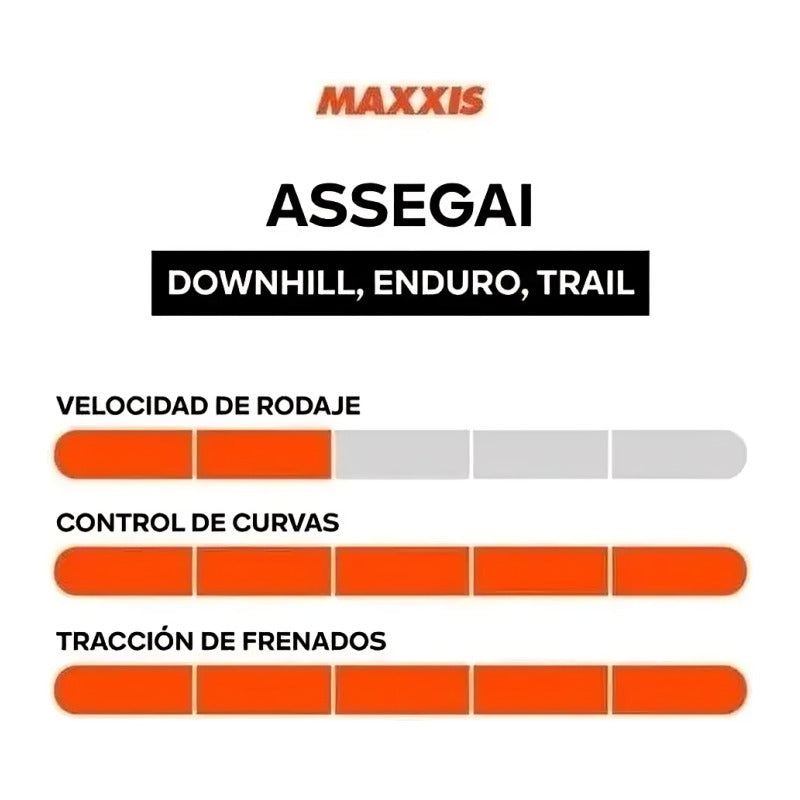 Neumatico Maxxis Assegai 29 X 2.50wt Bikepark Dh Casing Tr - Negro