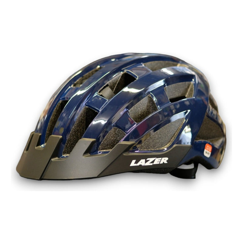 Casco Bicicleta Lazer Dlx Blue Certificado Con Luz Mtb Ruta Mi tienda-Repuesto-de-bicicleta