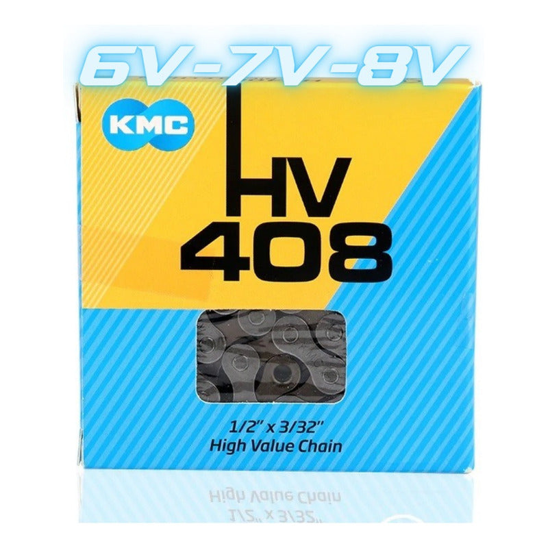 Cadena Kmc Hv408 Caja 6v - 7v - 8v Velocidades 116 Eslabones Mi tienda-Repuesto-de-bicicleta