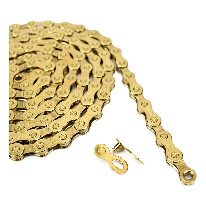 Cadena Vg Sports 9v Gold 116l Mtb/ruta Eslabón Rápido Mi tienda-Repuesto-de-bicicleta
