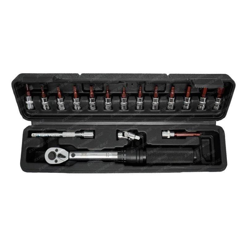 Llave De Torque Profesional 1/4 Pulgada 5 A 30nm - 18 Piezas Mi tienda-Repuesto-de-bicicleta