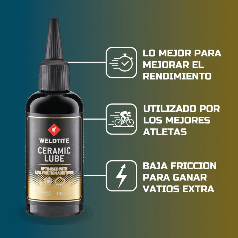Aceite De Cadena Bicicleta Weldtite Ceramico 100ml Mi tienda-Repuesto-de-bicicleta