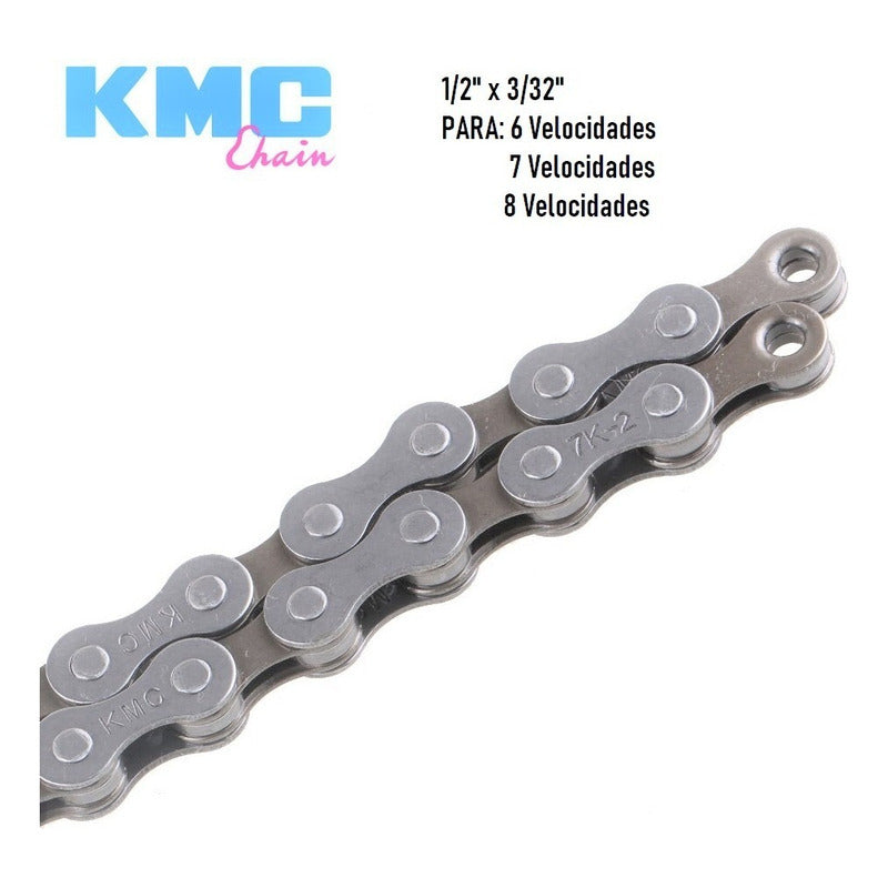 Cadena Kmc Hv408 Caja 6v - 7v - 8v Velocidades 116 Eslabones Mi tienda-Repuesto-de-bicicleta
