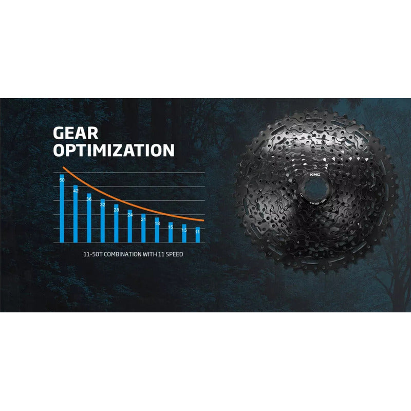Piñon Cassette Kmc Gmx9-1 11/46t 9v Workshop Black Mi tienda-Repuesto-de-bicicleta