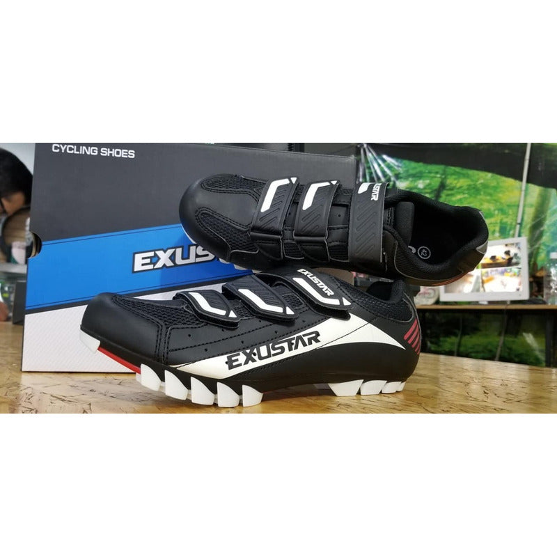 Zapatos Ciclismo Spd Anclaje Exustar Sm308 Con Velcro Mtb Mi tienda-Repuesto-de-bicicleta