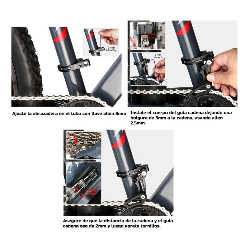 Guía Estabilizador De Cadena Bicicleta Ajustable 27.2 - 34.9 Mi tienda-Repuesto-de-bicicleta