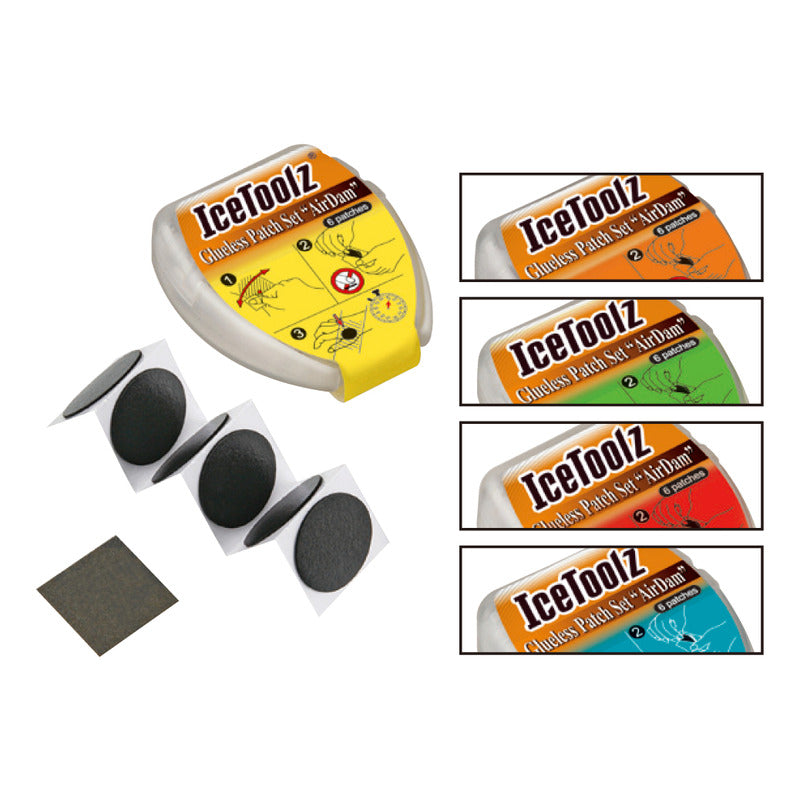 Kit 6 Parches Reparacion Bicicletas Icetoolz Autoadhesivos Mi tienda-Repuesto-de-bicicleta
