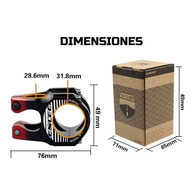 Tee Potencia 31.8 Bicicleta Mtb Enduro Dh 35mm Cnc - Colores Mi tienda-Repuesto-de-bicicleta