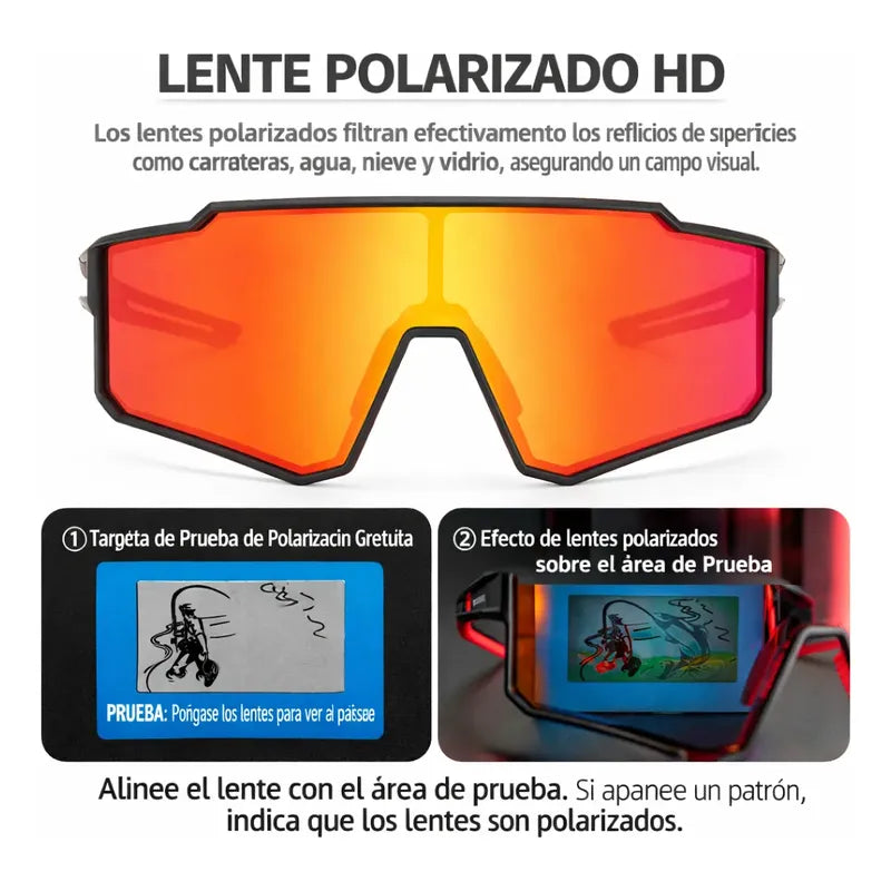 Lentes Polarizados Rockbros Certificados Ciclismo Running Polarizado Gris Oscuro