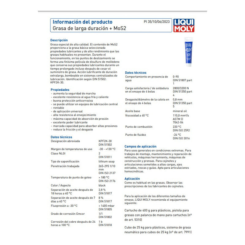 Grasa Multiproposito Larga Duracion Liquimoly Lm47 100grs Mi tienda-Repuesto-de-bicicleta