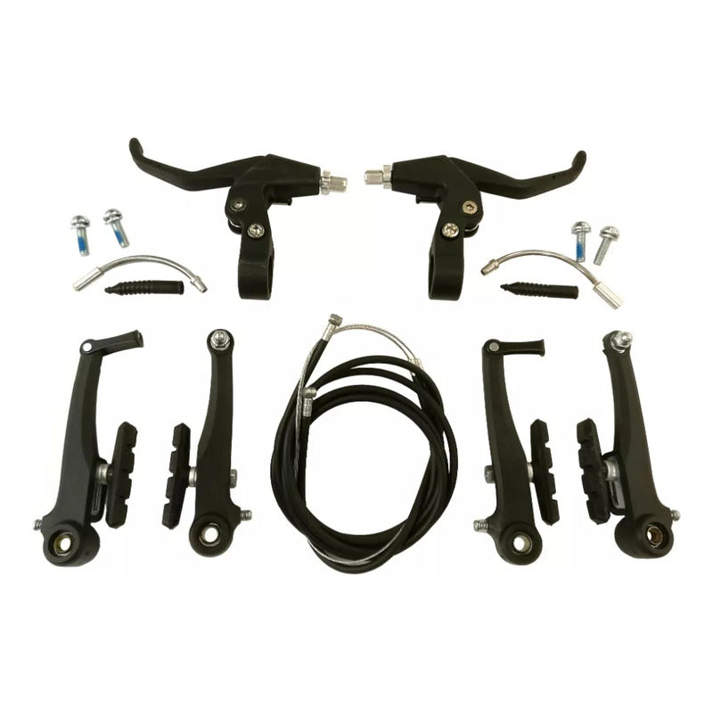 Kit Completo De Frenos V-brake Para Bicicleta Mtb Ruta Paseo Mi tienda-Repuesto-de-bicicleta