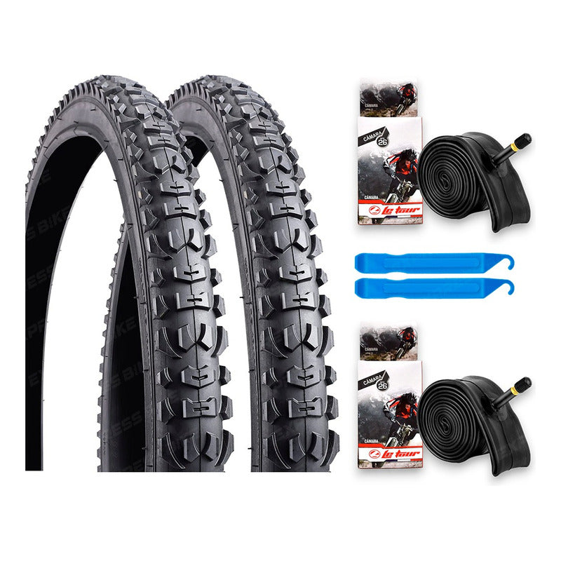 Pack 2 Neumaticos Y Camaras Aro 26 X 2.10 Fantom Rocky Mtb Mi tienda-Repuesto-de-bicicleta