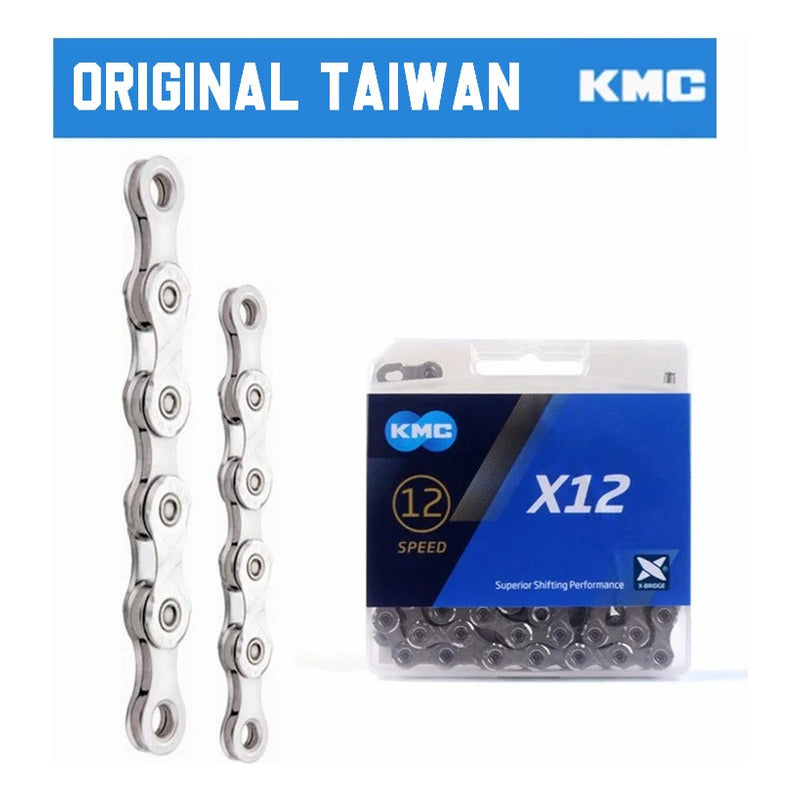 Cadena 12v Kmc X12 126 Eslabones 1x12 Original Taiwan Mi tienda-Repuesto-de-bicicleta