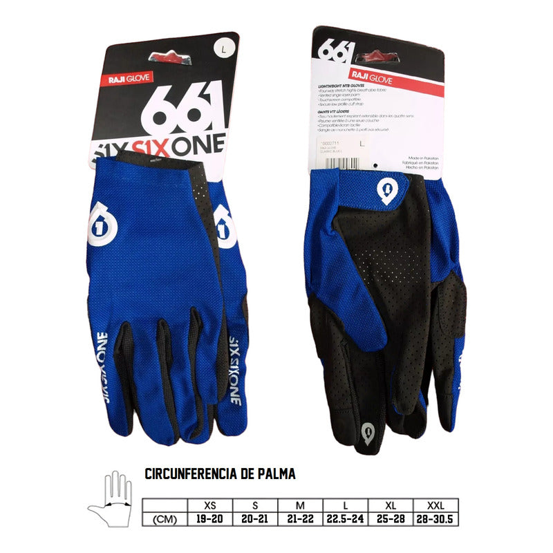 Guantes Bicicleta Sixsixone 661 Raji Blue Tactil Respirable Mi tienda-Repuesto-de-bicicleta