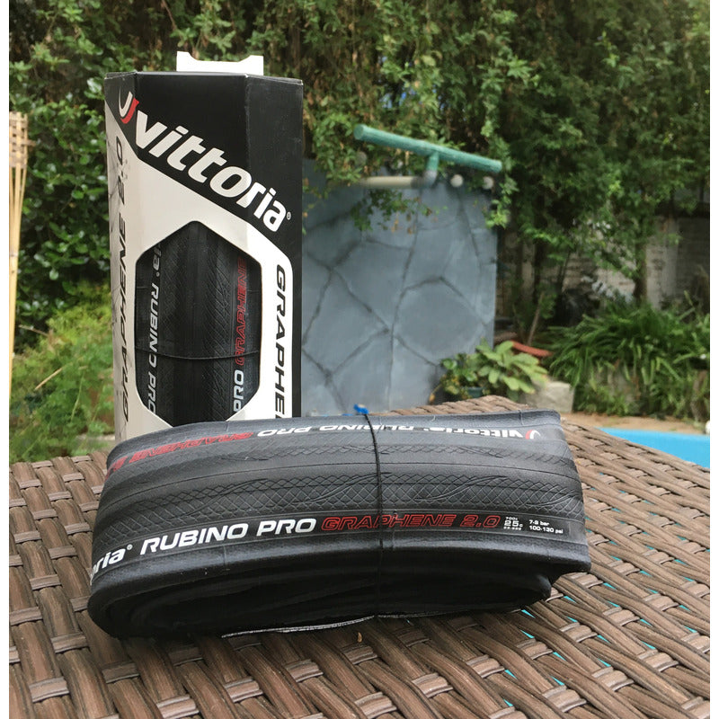 Neumatico Vittoria 700 X 25c Rubino Pro Graphene Kevlar Ruta Mi tienda-Repuesto-de-bicicleta