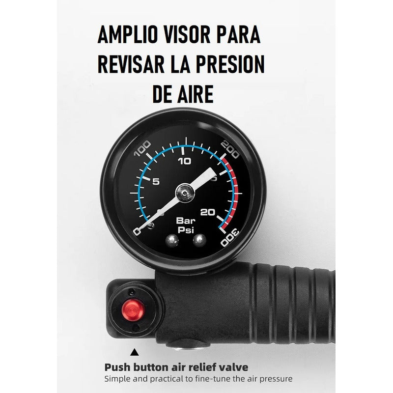 Bombin Suspension Horquilla Shock Tija Alta Presión 300psi Mi tienda-Repuesto-de-bicicleta