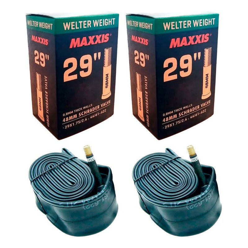 Pack Camaras Maxxis Aro 29 X 1.75-2.40 Valvula Auto Schrader Mi tienda-Repuesto-de-bicicleta