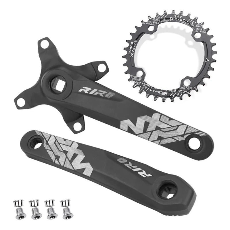 Volante Monoplato Eje Cuadrado Corona 32t 34t 36t Y Pernos Mi tienda-Repuesto-de-bicicleta