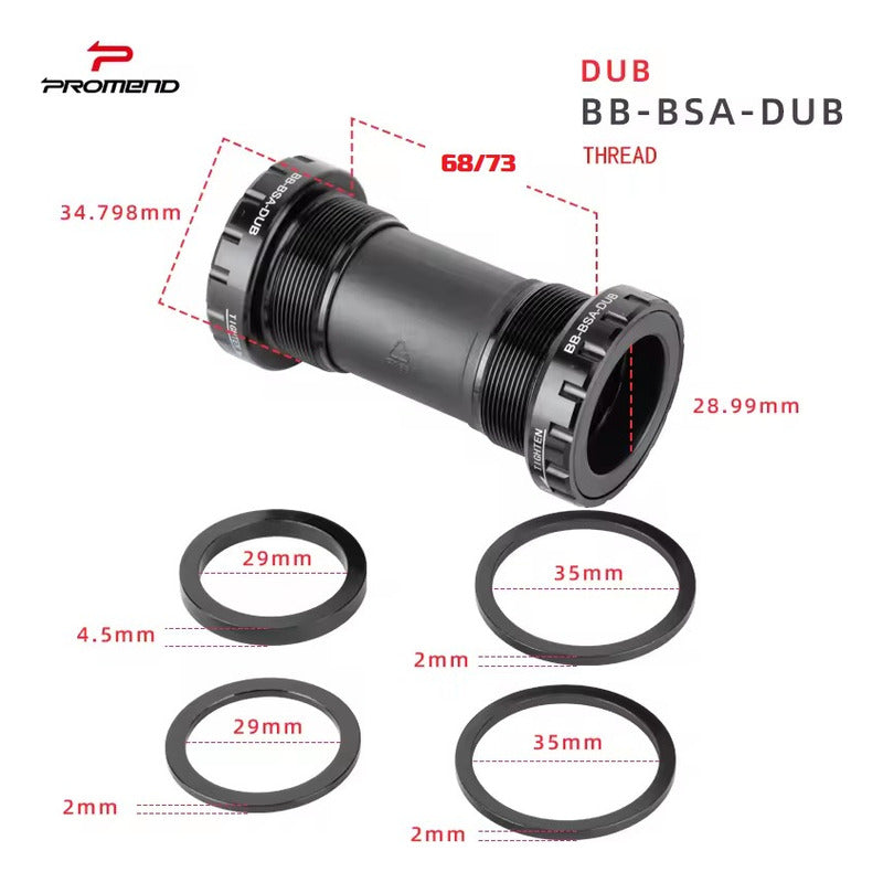 Motor Integrado Roscado Bsa 68/73mm Para Bielas Sram Dub Mi tienda-Repuesto-de-bicicleta