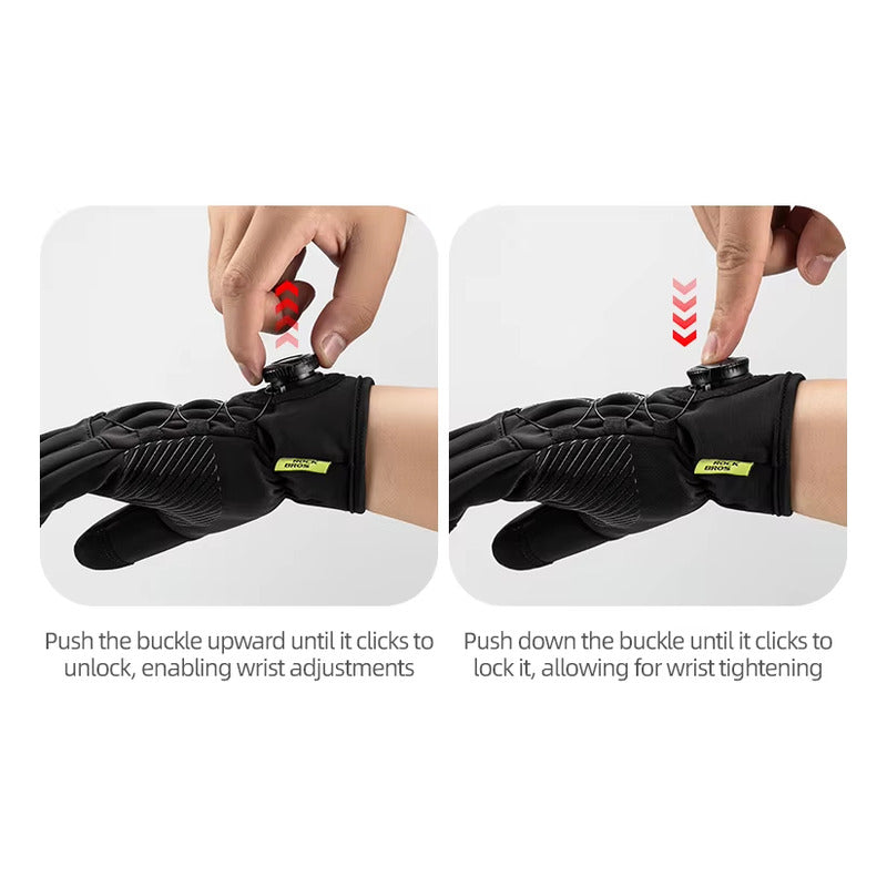 Guantes Bicicleta Rockbros Boa Tactil Termico Invierno Frio Mi tienda-Repuesto-de-bicicleta