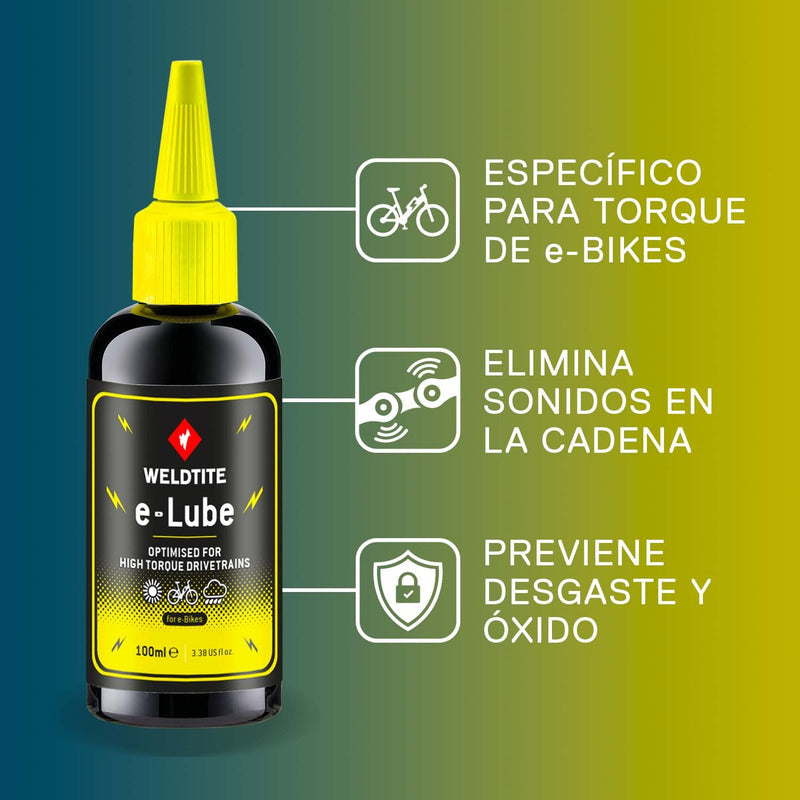 Aceite Cadena Bicicleta E-bikes Todo Clima Weldtite 100ml