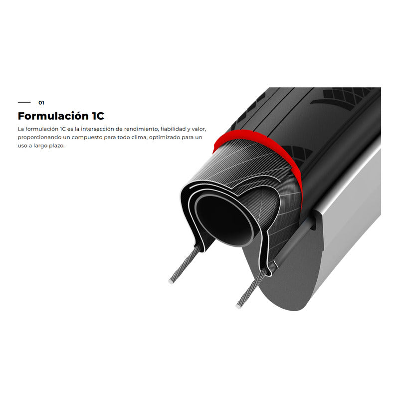 Neumático Aro 700 X 30c Vittoria Zaffiro Pro V Graphene Ruta