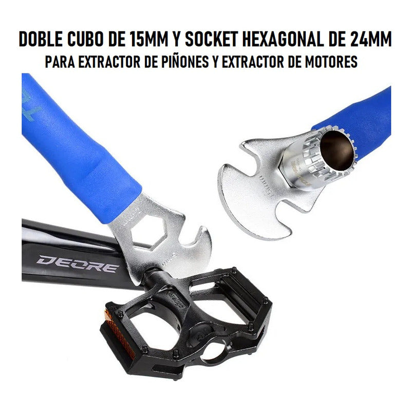 Llave De Pedales Bicicleta 15mm Profesional Multifuncion Mi tienda-Repuesto-de-bicicleta