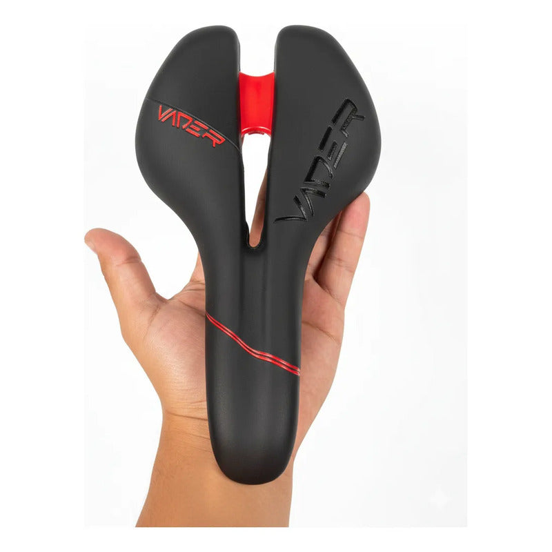 Sillin Asiento Bicicleta Prostatico Ergonomico Vader Negro Ruta - Mtb