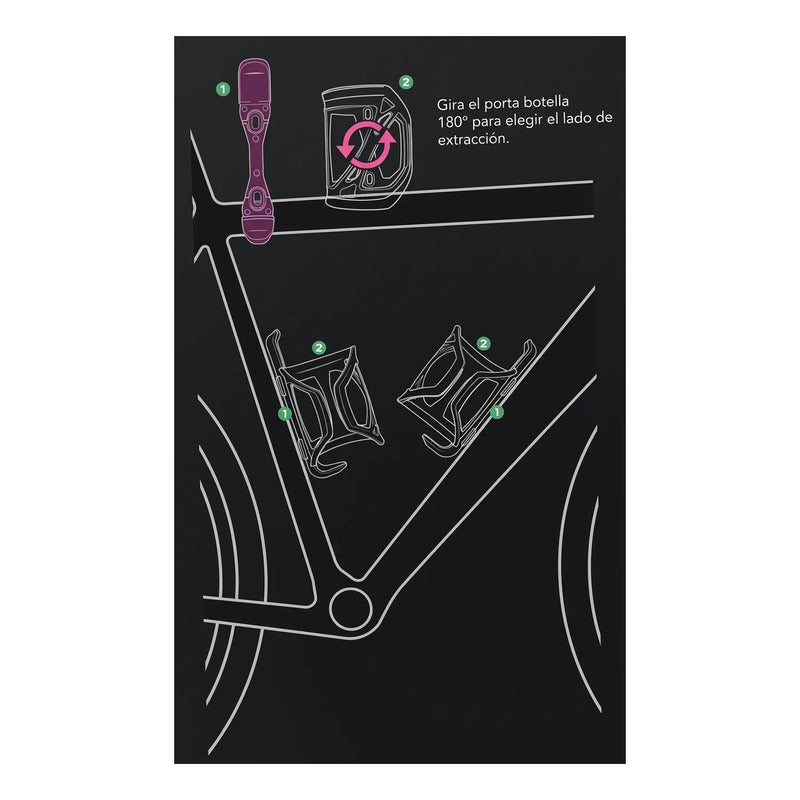 Portabotella Caramagiola Trip Versa Light Lateral Reversible Rosa