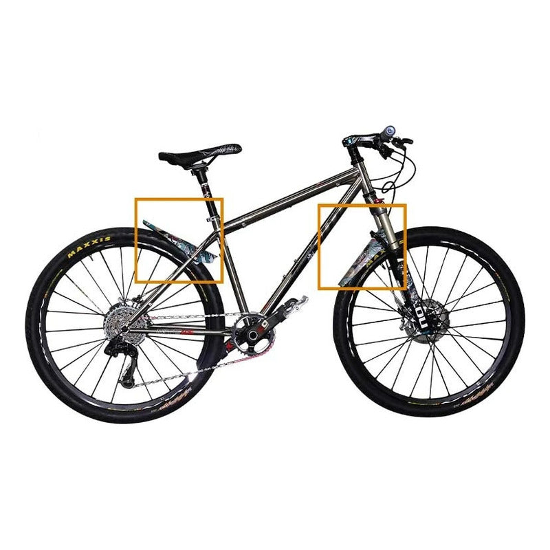 2x Tapabarros Camuflaje Bicicleta Mtb Delantero / Trasero Mi tienda-Repuesto-de-bicicleta