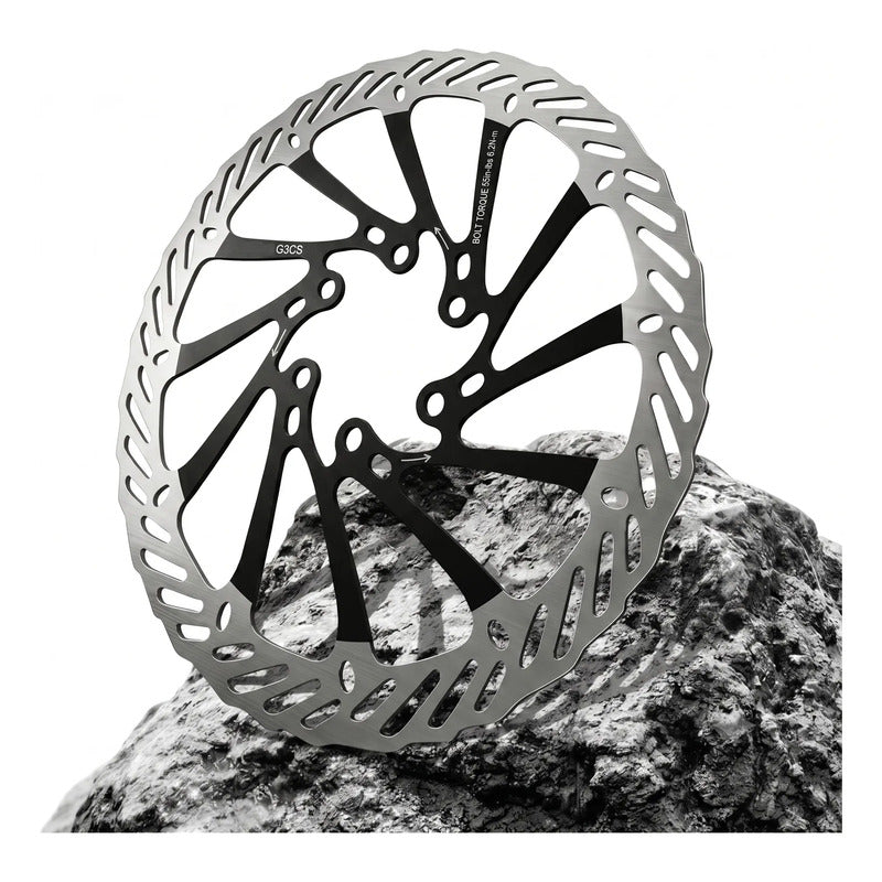 Disco Rotor De Freno Hidraulico 6 Pernos Ozono 203mm Silver-black