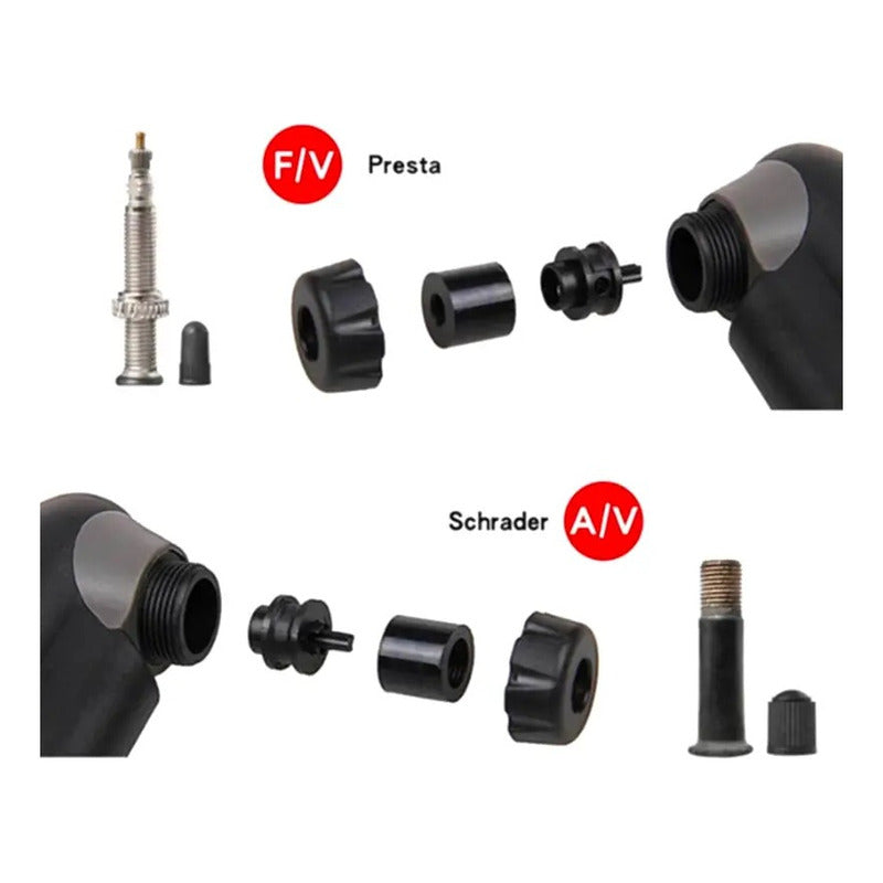 Bombin De Mano Giyo Gp-47 80psi Para Bicicletas Mtb Ruta Mi tienda-Repuesto-de-bicicleta