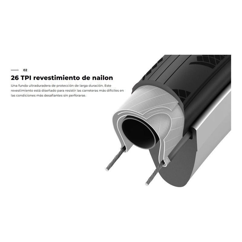 Neumático Aro 700 X 30c Vittoria Zaffiro Pro V Graphene Ruta