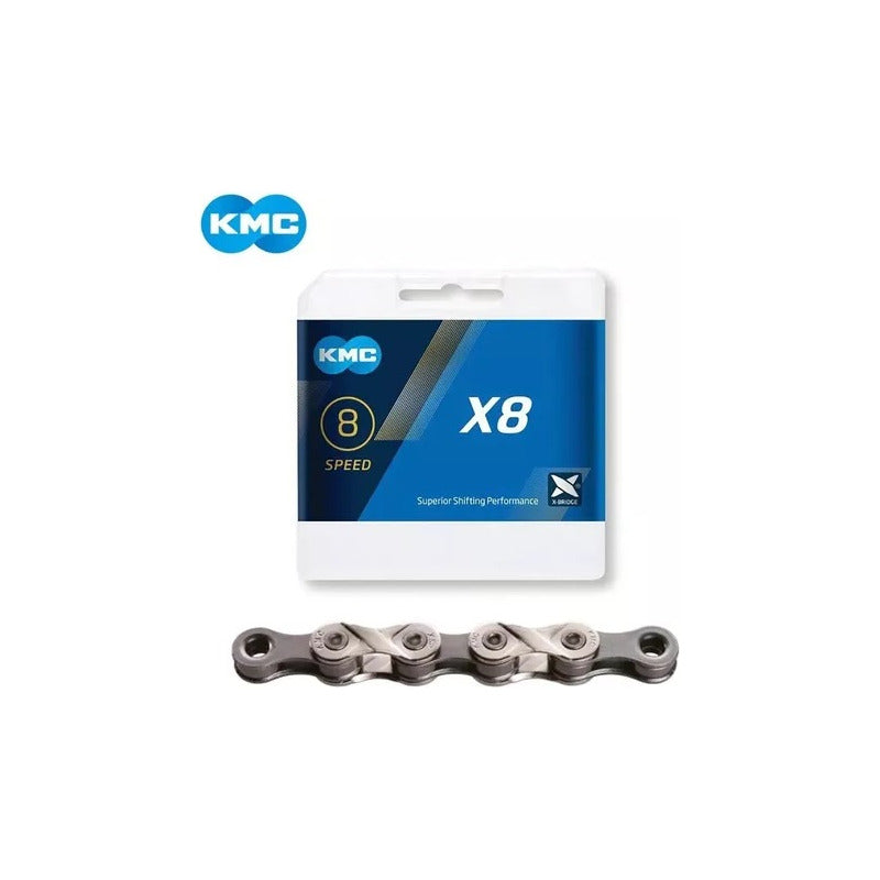 Cadena Kmc X8 - 8v Velocidades 116 Eslabones 1x8 2x8 3x8 Mi tienda-Repuesto-de-bicicleta