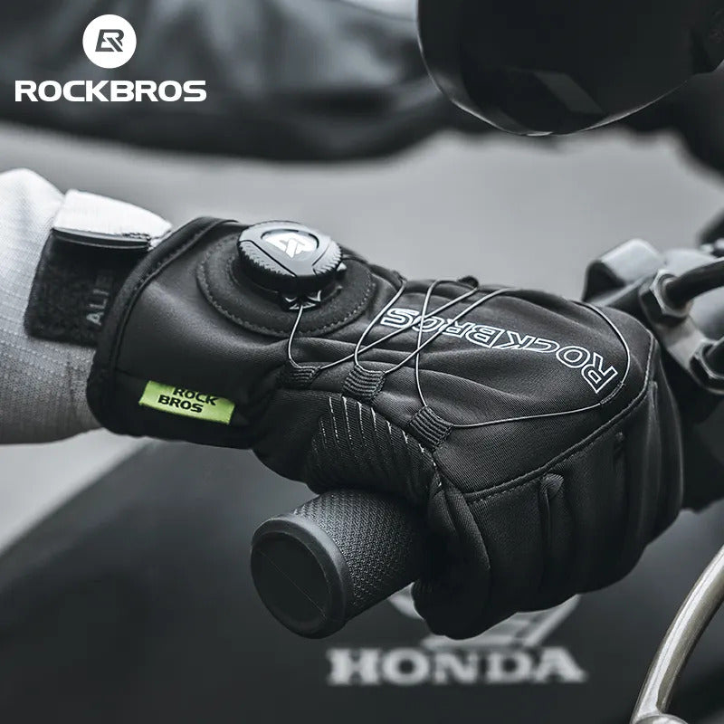 Guantes Bicicleta Rockbros Boa Tactil Termico Invierno Frio Mi tienda-Repuesto-de-bicicleta