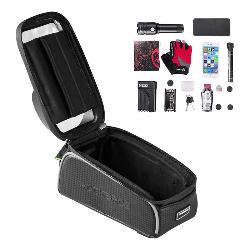 Bolso Delantero Bicicleta Porta Celular Impermeable Rockbros Mi tienda-Repuesto-de-bicicleta