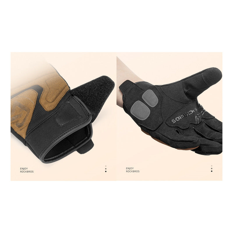 Guantes Bicicleta Moto Rockbros Dedo Largo Tactil Respirable Mi tienda-Repuesto-de-bicicleta